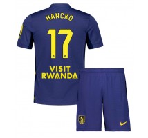 Atletico Madrid David Hancko #17 Koszulka Wyjazdowa dzieci 2025-26 Krótki Rękaw (+ krótkie spodenki)